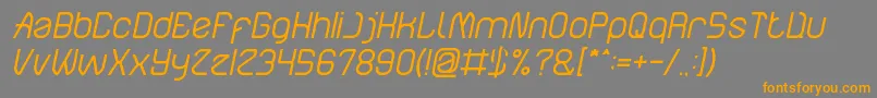 ElectroStaticRainItalic-Schriftart – Orangefarbene Schriften auf grauem Hintergrund