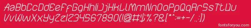 ElectroStaticRainItalic Font – Pink Fonts on Red Background