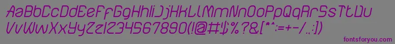 ElectroStaticRainItalic Font – Purple Fonts on Gray Background