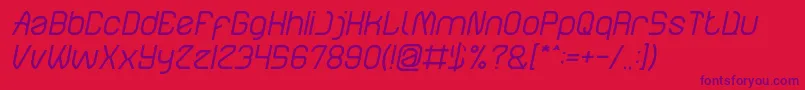 ElectroStaticRainItalic-fontti – violetit fontit punaisella taustalla