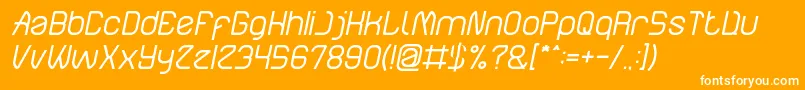 フォントElectroStaticRainItalic – オレンジの背景に白い文字