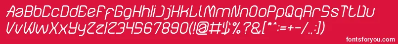 フォントElectroStaticRainItalic – 赤い背景に白い文字