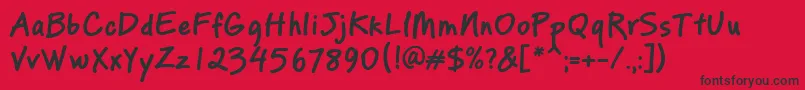 PfreminderproBold Font – Black Fonts on Red Background