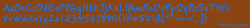 PfreminderproBold Font – Blue Fonts on Brown Background