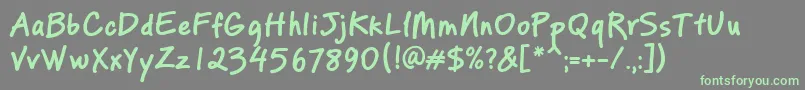 PfreminderproBold Font – Green Fonts on Gray Background