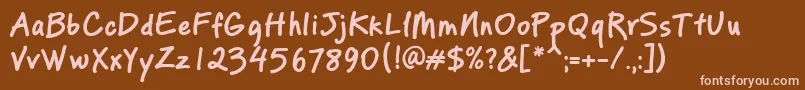 PfreminderproBold Font – Pink Fonts on Brown Background