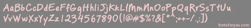 PfreminderproBold Font – Pink Fonts on Gray Background