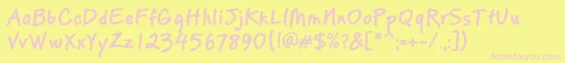 PfreminderproBold Font – Pink Fonts on Yellow Background