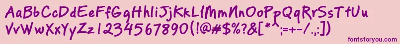 PfreminderproBold Font – Purple Fonts on Pink Background