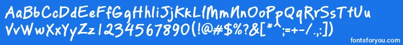 PfreminderproBold Font – White Fonts on Blue Background
