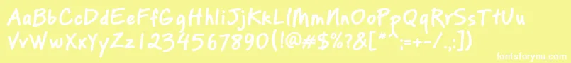 PfreminderproBold Font – White Fonts on Yellow Background