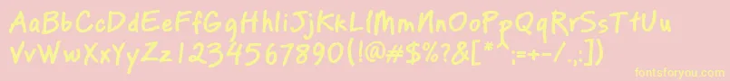PfreminderproBold Font – Yellow Fonts on Pink Background