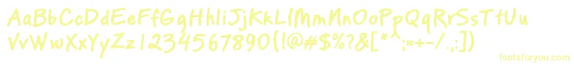 PfreminderproBold Font – Yellow Fonts on White Background