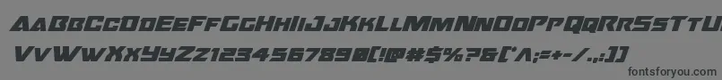 Oceanicdriftboldital Font – Black Fonts on Gray Background