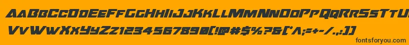 Шрифт Oceanicdriftboldital – чёрные шрифты на оранжевом фоне