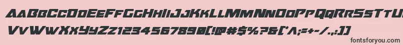 Oceanicdriftboldital-Schriftart – Schwarze Schriften auf rosa Hintergrund
