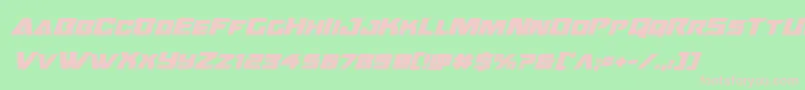 フォントOceanicdriftboldital – 緑の背景にピンクのフォント