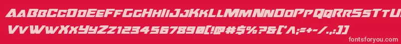 Oceanicdriftboldital Font – Pink Fonts on Red Background