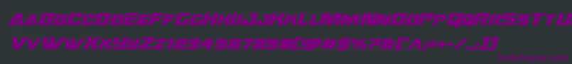 Шрифт Oceanicdriftboldital – фиолетовые шрифты на чёрном фоне