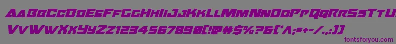 Шрифт Oceanicdriftboldital – фиолетовые шрифты на сером фоне