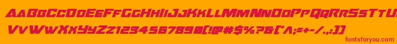 Oceanicdriftboldital Font – Red Fonts on Orange Background