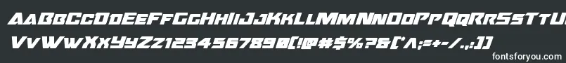 Шрифт Oceanicdriftboldital – белые шрифты на чёрном фоне