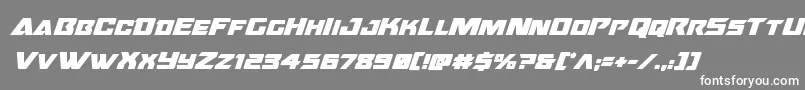 フォントOceanicdriftboldital – 灰色の背景に白い文字