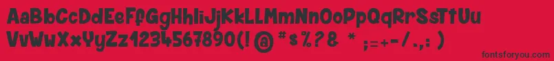 SpiderMonkey Font – Black Fonts on Red Background