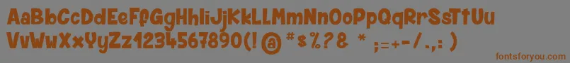 SpiderMonkey-fontti – ruskeat fontit harmaalla taustalla