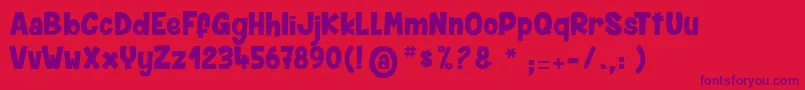 SpiderMonkey Font – Purple Fonts on Red Background