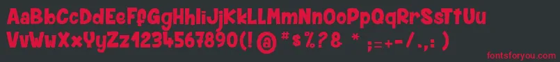 SpiderMonkey Font – Red Fonts on Black Background