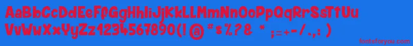 SpiderMonkey Font – Red Fonts on Blue Background
