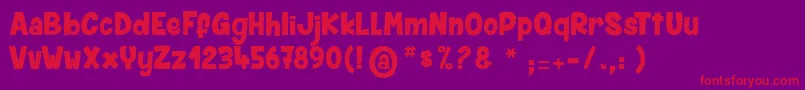 SpiderMonkey Font – Red Fonts on Purple Background