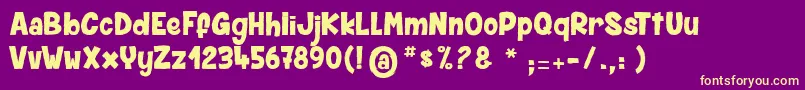 Fonte SpiderMonkey – fontes amarelas em um fundo roxo