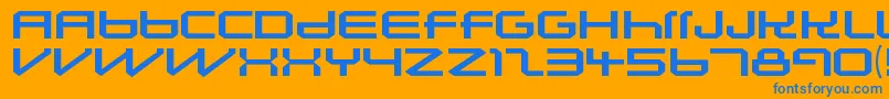 Weitere Informationen zur LunasolsequenceRegular-Schriftart LunasolsequenceRegular-Schriftart – Blaue Schriften auf orangefarbenem Hintergrund