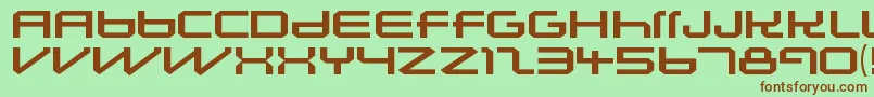 LunasolsequenceRegular Font – Brown Fonts on Green Background