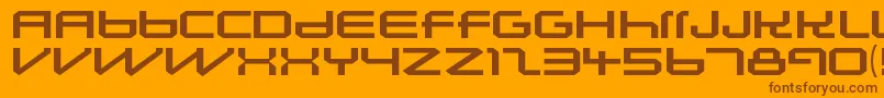 LunasolsequenceRegular Font – Brown Fonts on Orange Background