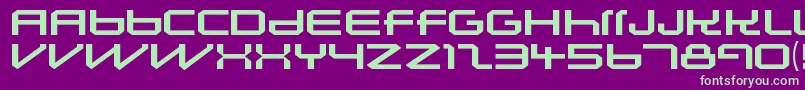 LunasolsequenceRegular Font – Green Fonts on Purple Background