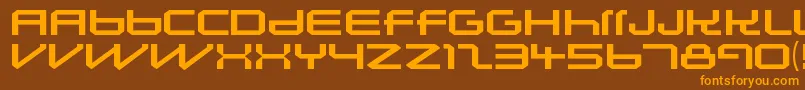 LunasolsequenceRegular-Schriftart – Orangefarbene Schriften auf braunem Hintergrund