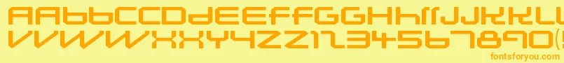 Czcionka LunasolsequenceRegular – pomarańczowe czcionki na żółtym tle