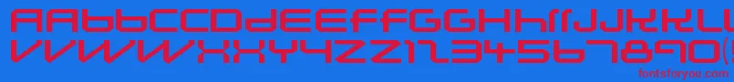 LunasolsequenceRegular Font – Red Fonts on Blue Background