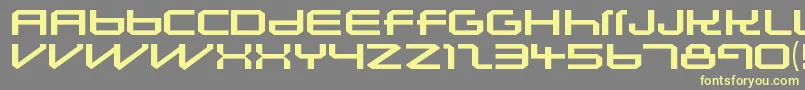 Czcionka LunasolsequenceRegular – żółte czcionki na szarym tle