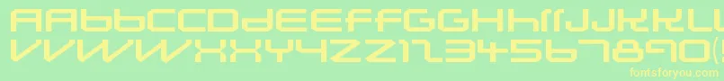 Czcionka LunasolsequenceRegular – żółte czcionki na zielonym tle