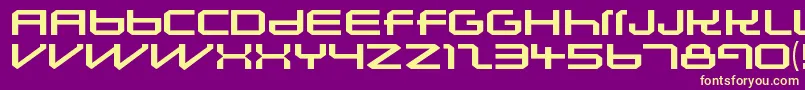 Czcionka LunasolsequenceRegular – żółte czcionki na fioletowym tle