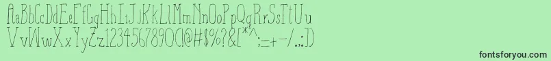 AizaShineSerif Font – Black Fonts on Green Background