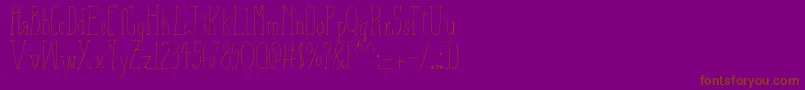 AizaShineSerif Font – Brown Fonts on Purple Background