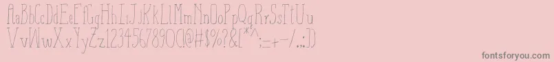AizaShineSerif Font – Gray Fonts on Pink Background