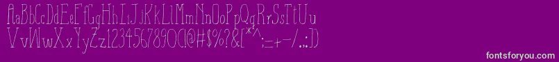 AizaShineSerif Font – Green Fonts on Purple Background