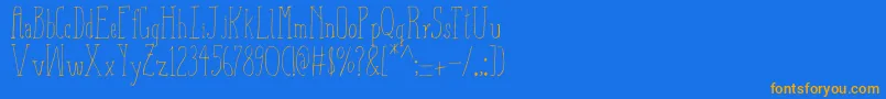 Police AizaShineSerif – polices orange sur fond bleu
