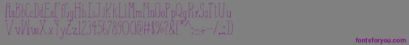 AizaShineSerif Font – Purple Fonts on Gray Background
